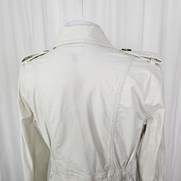 Cabi Kenya Safari Jacket Ivory Twill Size Medium - Picture 7 of 11